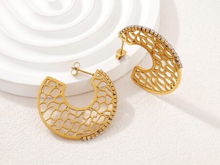 Argollas doradas 3.6cm C c/diseño