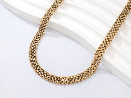 Collar dorado 40cm eslabón mesh
