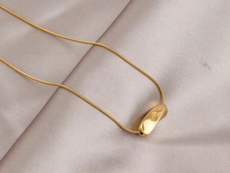 Collar dorado 40cm dije transversal