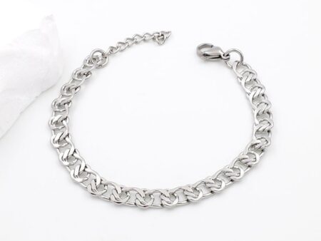 Pulsera plateada 18cm*7mm