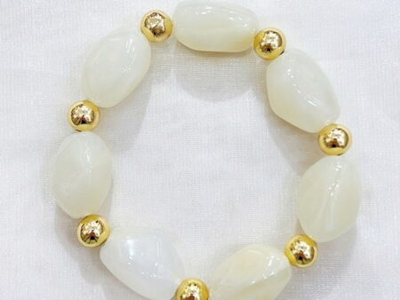 Pulsera expandible resina blanca