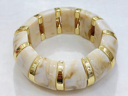 Pulsera expandible ancha veteada