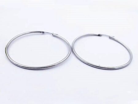Argollas plateadas 6.5cm*2mm