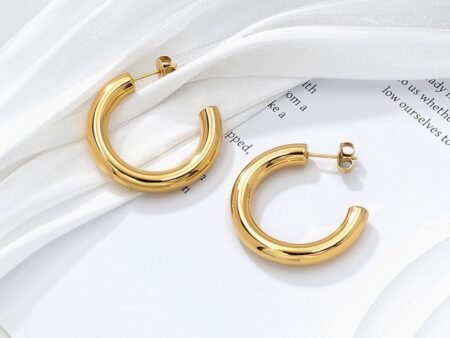 Argollas doradas abiertas 3cm*5mm