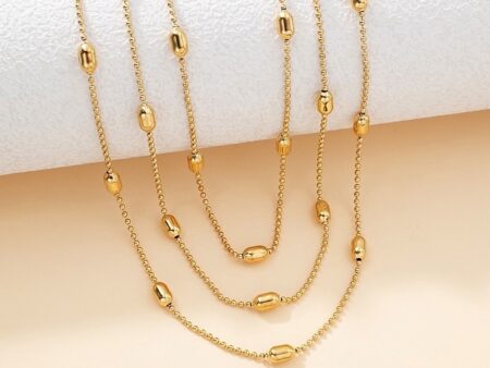 Collar dorado 3 tiempos 43_47 y 52cm c/gotitas