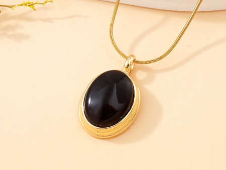 Set collar dije y anillo piedra negra