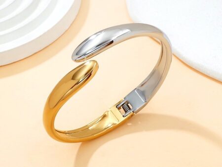 Brazalete dorado y plateado 6cm