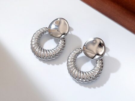 Aretes plateados 3.6cm