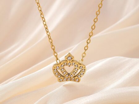 Collar dorado dije coronita
