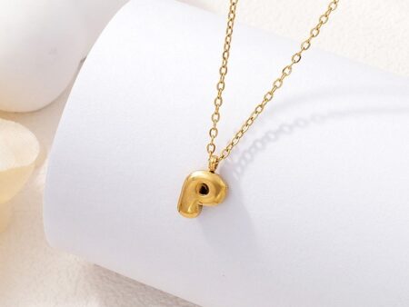 Cadena dorada dije "P" 1.1cm