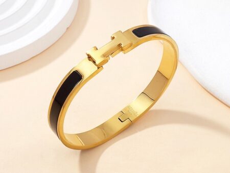 Brazalete dorado 58*8mm c/negro diseño H