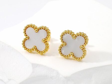 Aretes 1.5cm Alhambra LV nácar blanco