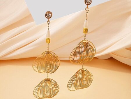 Aretes dorados 9.5cm