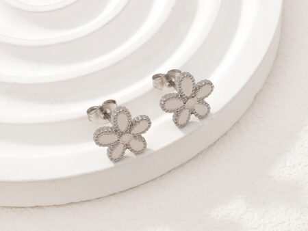 Aretes florecita plateada 1cm
