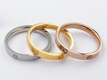 Set 3 anillos 3 tonos 3mm Love