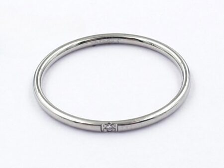 Anillo plateado 1mm circonia al centro