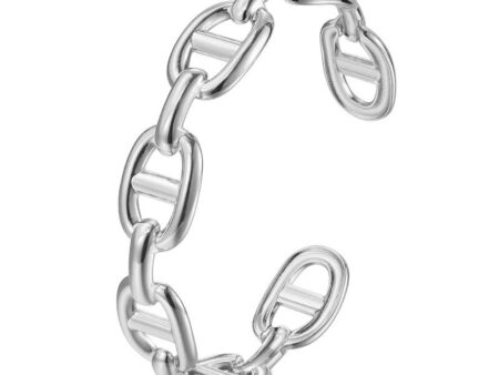 Brazalete plateado diseño H_rmés