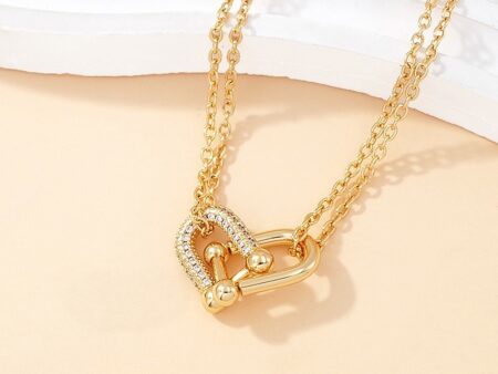 Collar dorado Charms diseño T_Fany pedrería