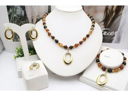 Set 4 piezas piedras naturales dije óvalo